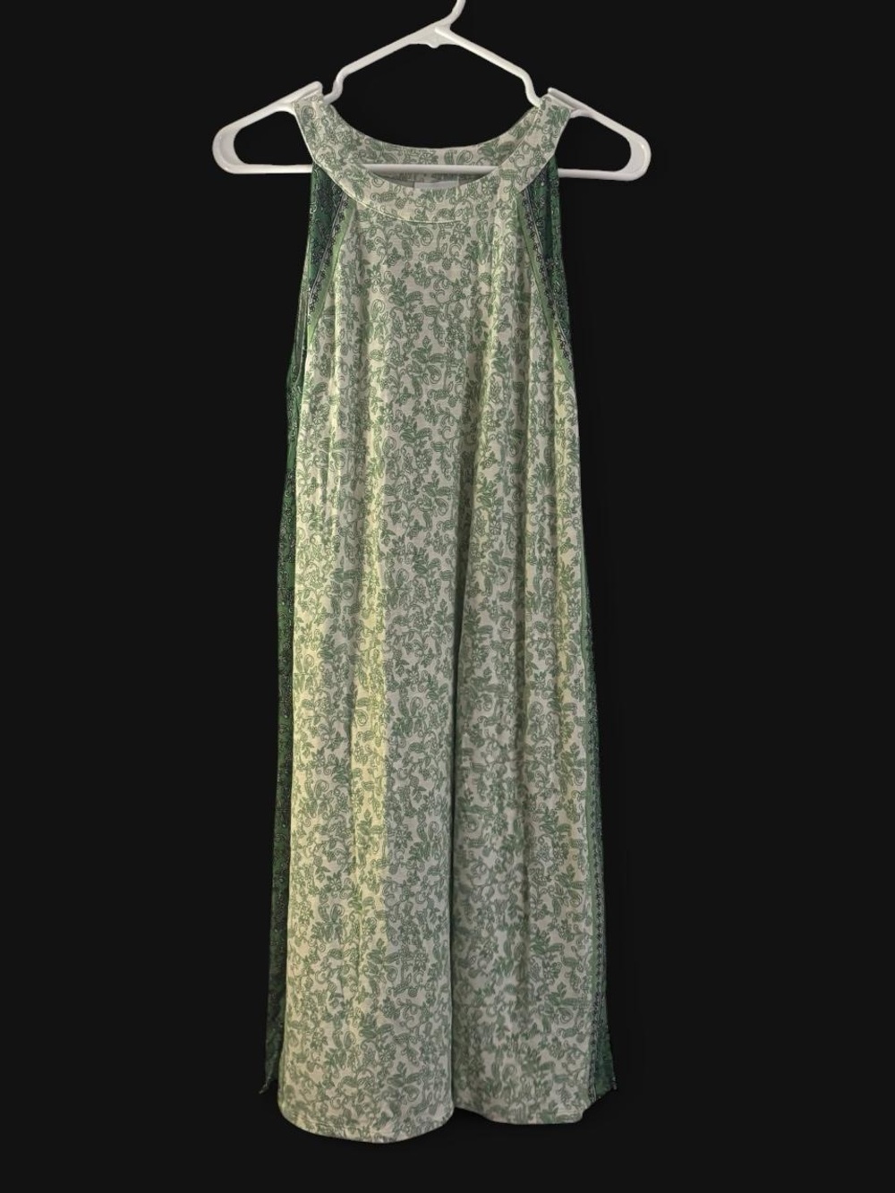 Green Floral Halter Maxi Dress - J Jill